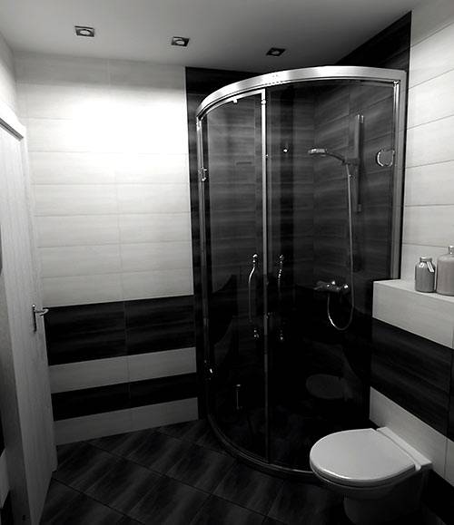 Черная плитка в ванной — идеи как создать стильный дизайна (75 фото)