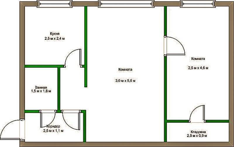 Дизайн двухкомнатной «хрущевки» площадью 43 кв.м (127 фото): ремонт кухни и зала в квартире площадью 44 кв. м.