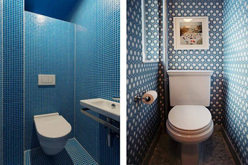 Обои в туалете: виды, идеи, комбинирование, поклейка, 60 фото в интерьере