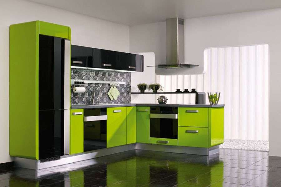 Зеленый кухонный гарнитур в интерьере: 60 идей дизайна, фото