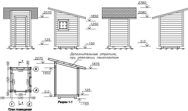 Как построить туалет на даче своими руками: чертежи, место, утепление, вентиляция, освещение,