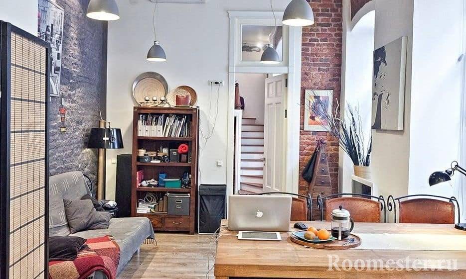 Как оформить интерьер маленькой квартиры в стиле лофт
