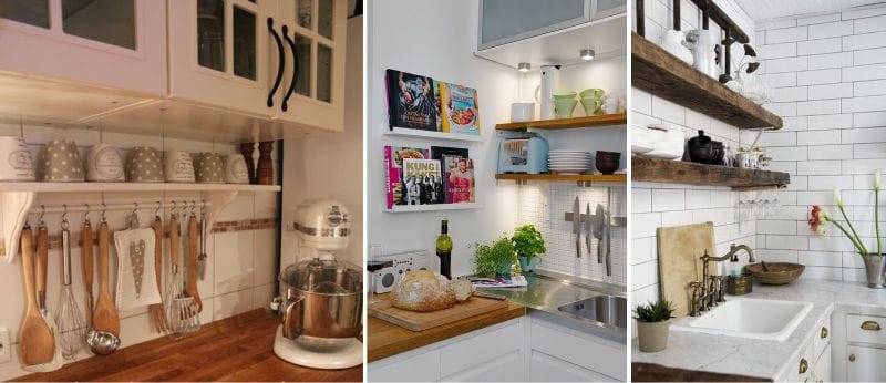 Кухня с полками вместо шкафов: оформление открытого дизайна интерьера