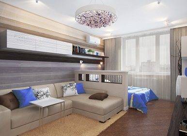 Дизайн маленькой гостиной-спальни