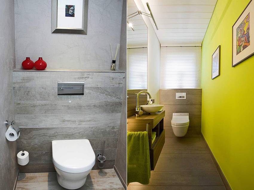 Дизайн плитки в туалете — 45 фото с красивым оформлением