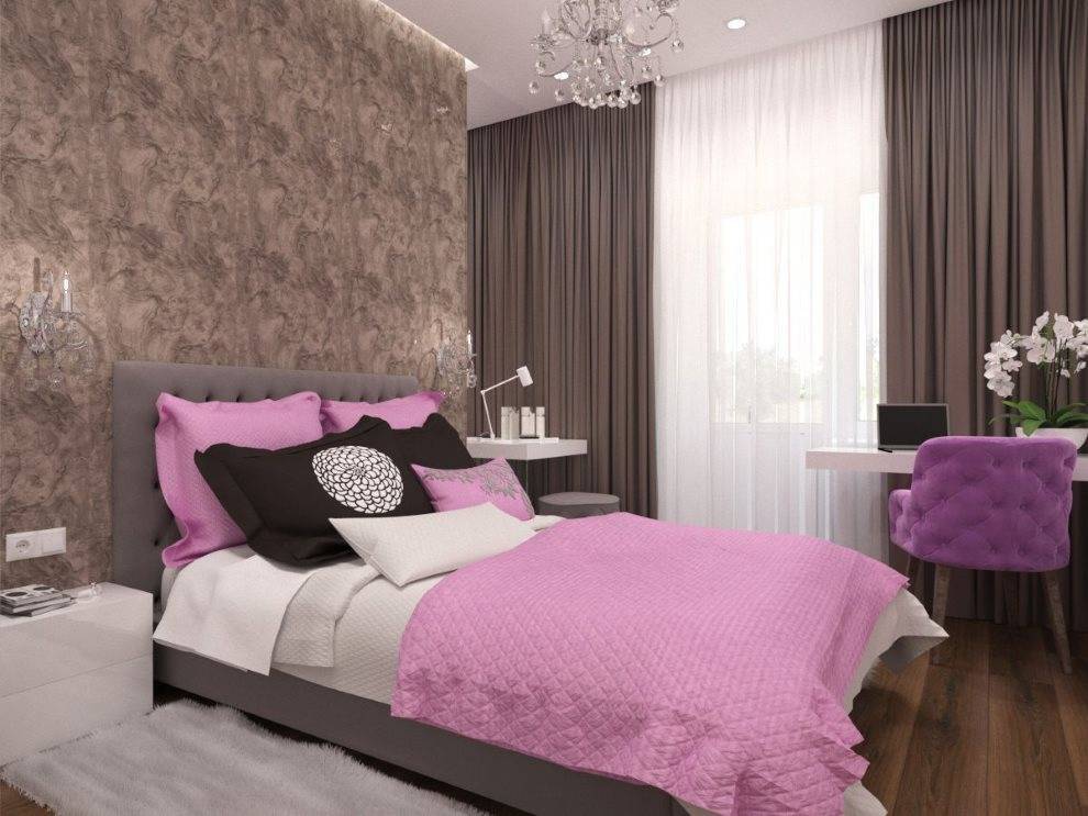 Спальня в коричнево-бежевых тонах: 91 фото-идея дизайна интерьера