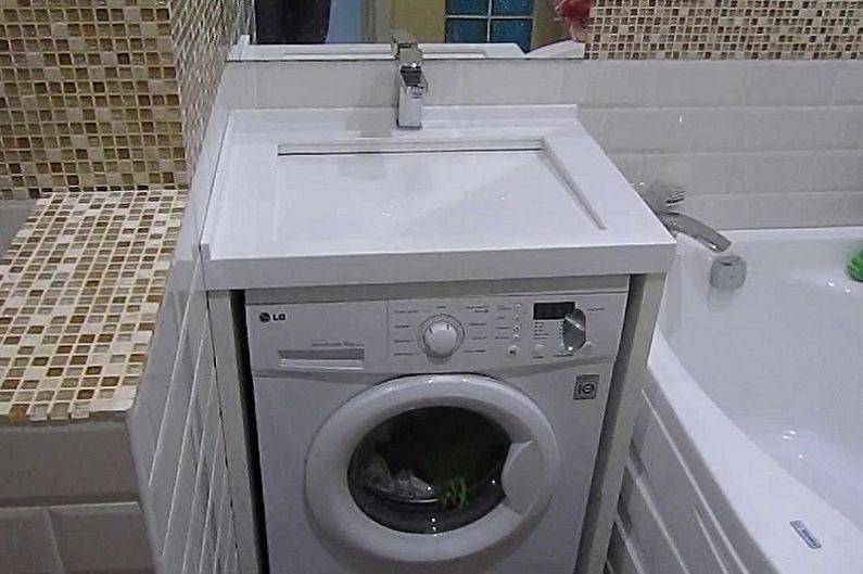 Раковина со столешницей под стиральную машину (25 реальных фото в интерьере): удачные варианты размещения