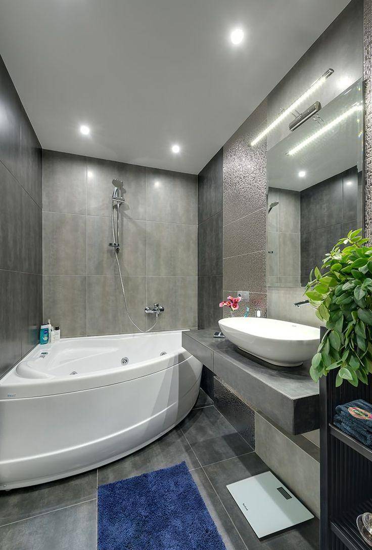 Серая ванная комната - идеи дизайна ванной комнаты в серых тонах