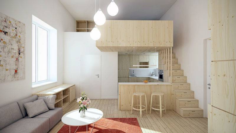 Дизайн однокомнатной квартиры 2019: 6 шагов с реальными фото