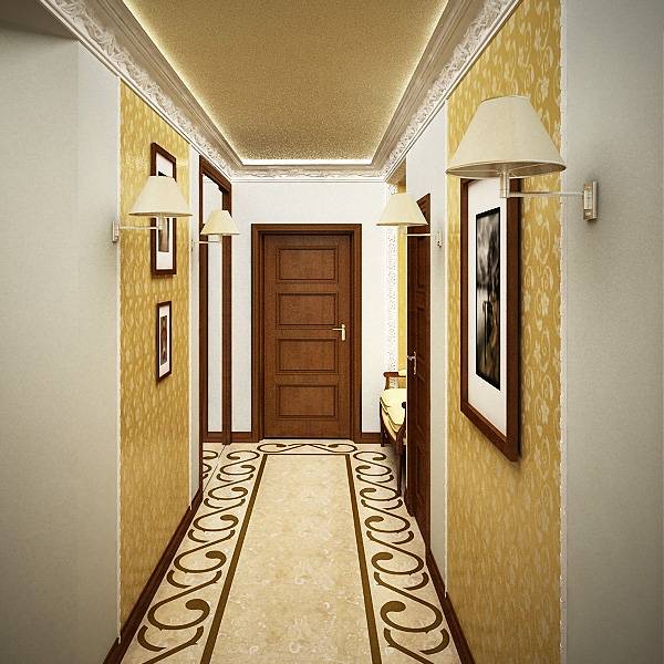 Специальный дизайн для узкого коридора