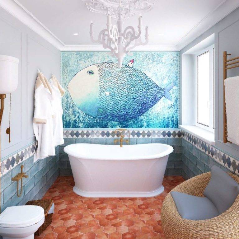 Дизайн ванной комнаты в морском стиле: примеры оформления - smallinterior