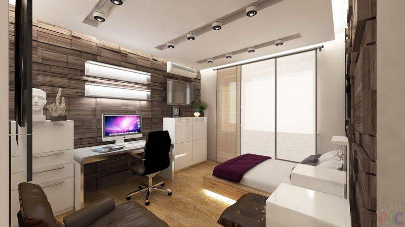Дизайн маленькой гостиной-спальни (40 фото): интерьер комнаты 12-13, идеи