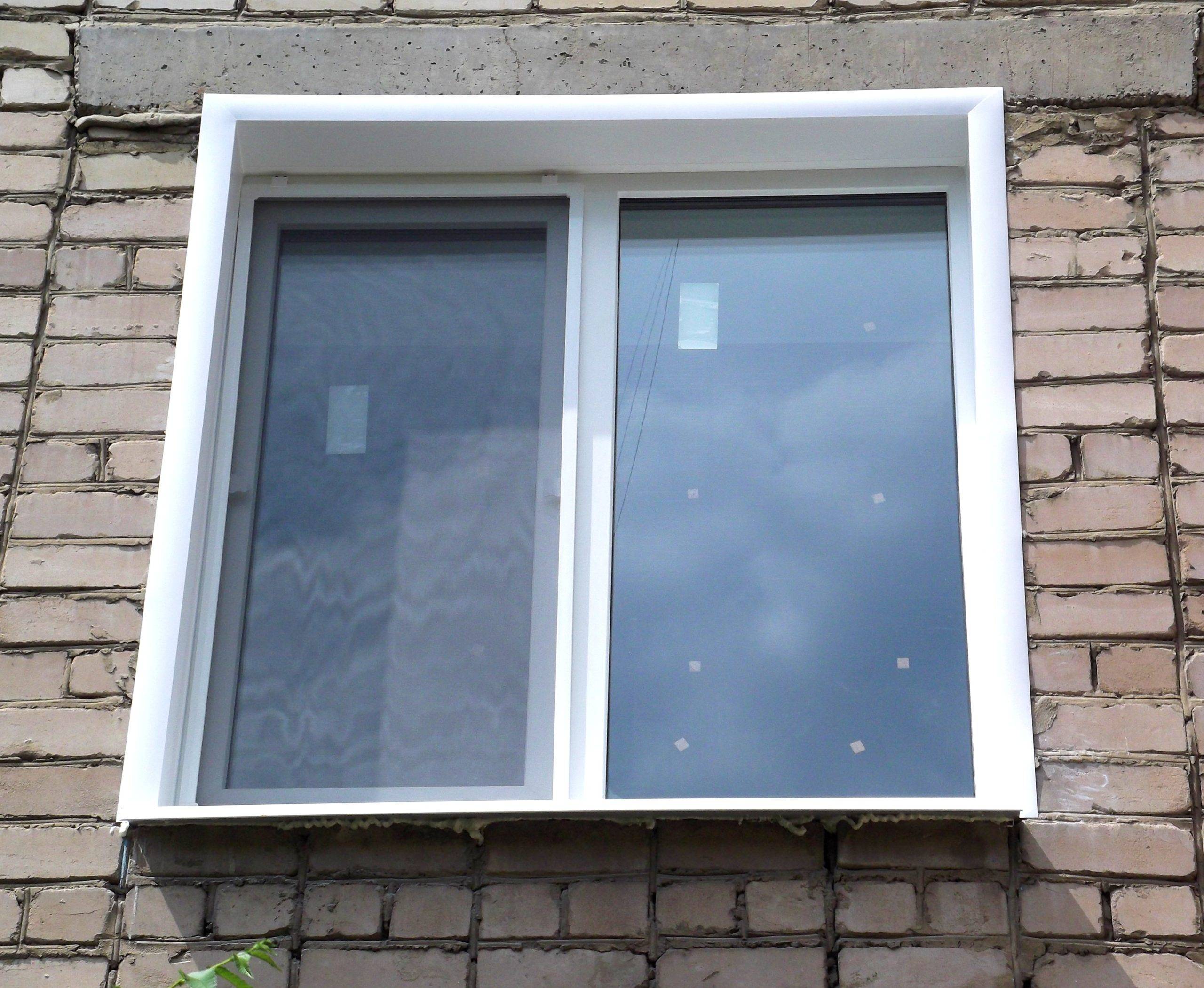 Откосы на вентилируемых фасадах на окна