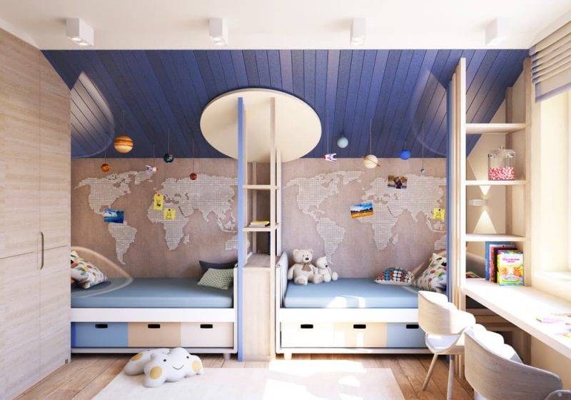 Детская комната 3 на 3 метра (9 кв м): готовые проекты и идеи дизайна (30 фото)