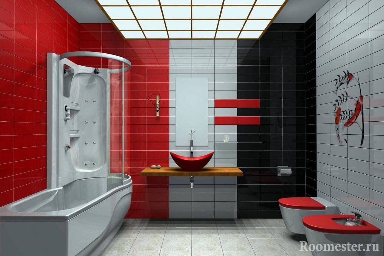 Отделка ванной обоями: современные варианты дизайна, 70 фото
