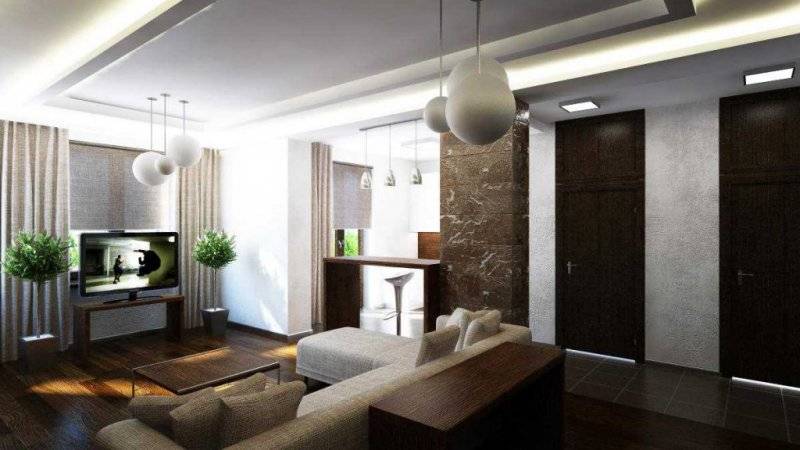 Дизайн однокомнатной квартиры. 50  фото-идей оформления современного интерьера 1 комнатных квартир