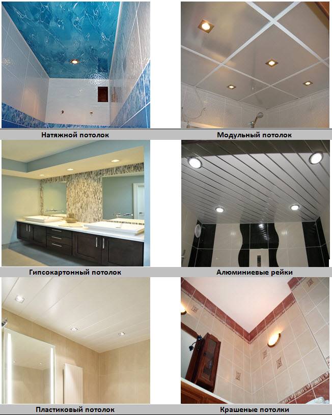 Какой выбрать потолок для ванной комнаты: 88 фото, современные идеи оформления