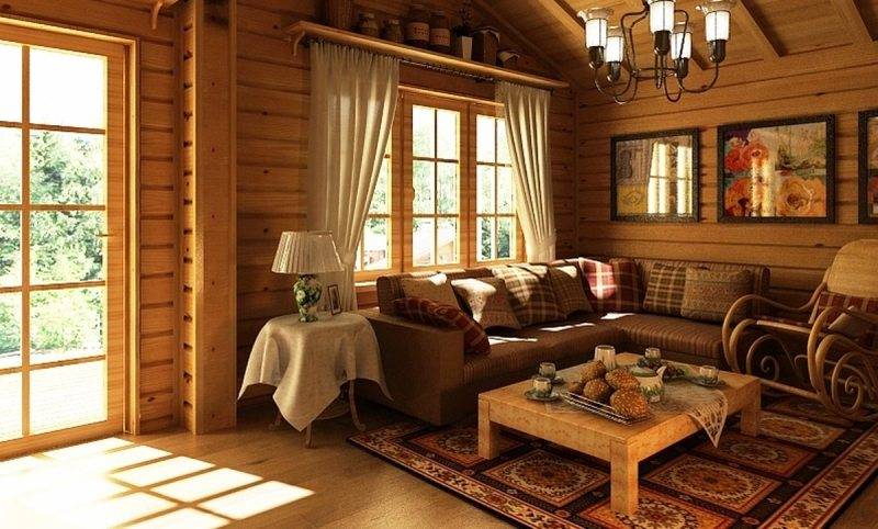 Интерьер гостиной в частном доме (117 фото): дизайн зала в  стиле «лофт» в загородном деревянном доме,  оформление комнат