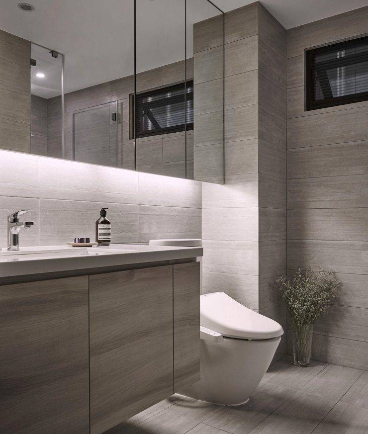 Ванная комната в серых тонах: дизайн