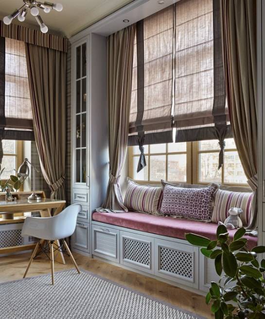 Современный стиль в гостиной — какие выбрать шторы