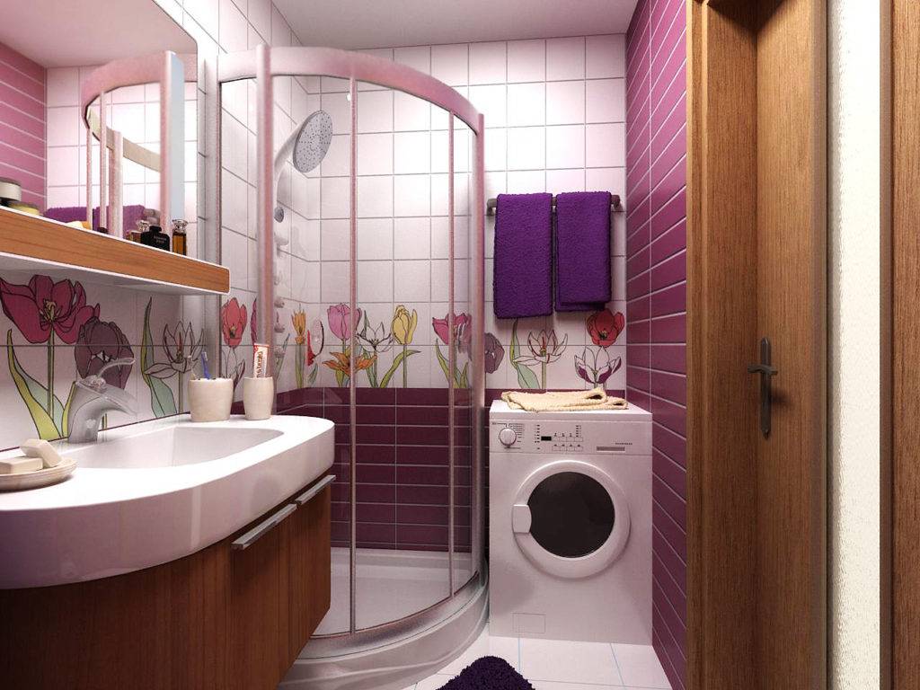Дизайн керамической плитки для ванной - 22 фото в хрущевках