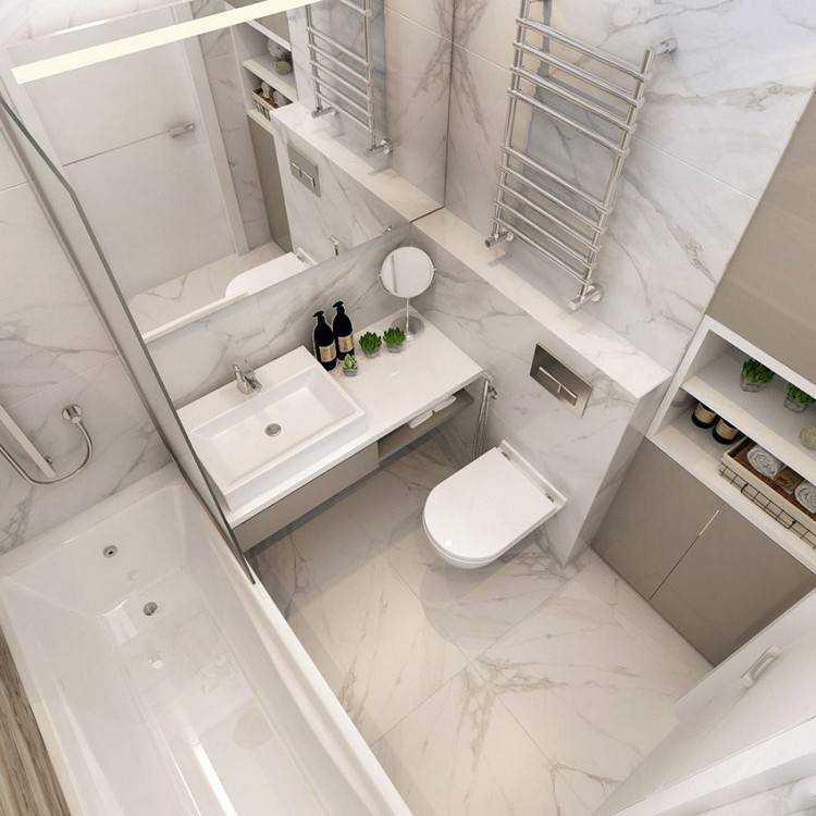 Планировка и дизайн ванной комнаты 4 кв метра: идеи вариантов интерьера и фото