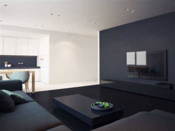 Черно-белая гостиная, дизайн интерьера - фото примеров
