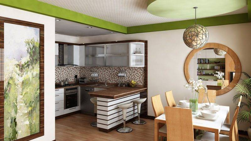Интерьер кухни-гостиной: 100 фото примеров в частном доме и квартире