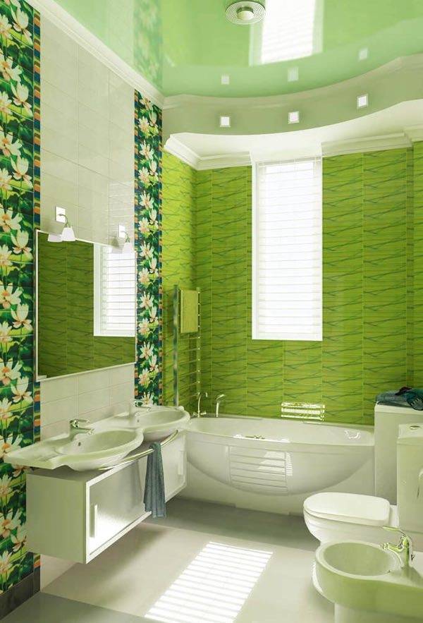 Пластиковые панели с 3d-рисунком в дизайне интерьера ванной