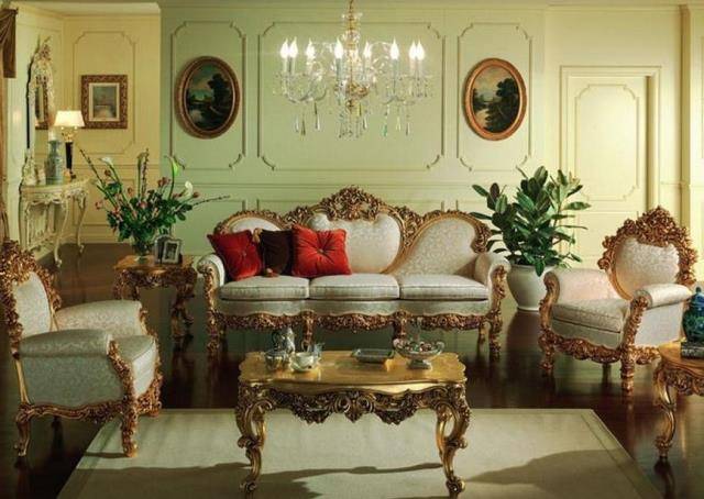 Гостиная барокко — стильные, уютные и напыщенные варианты оформления гостиных комнат (85 фото)