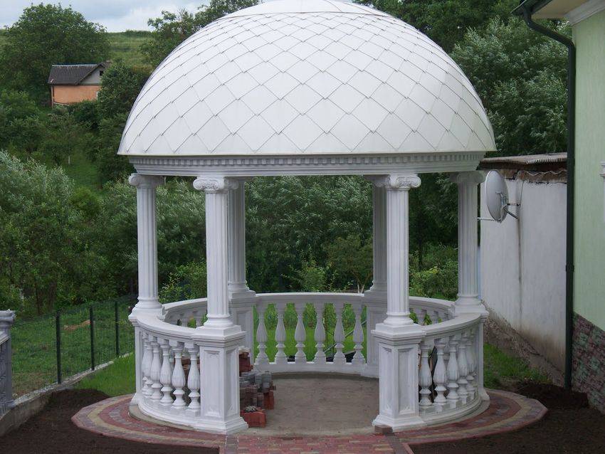 Круглая беседка (41 фото): что значит конструкция из ротонда, изделие с куполом, как называется беседка с колоннами по кругу