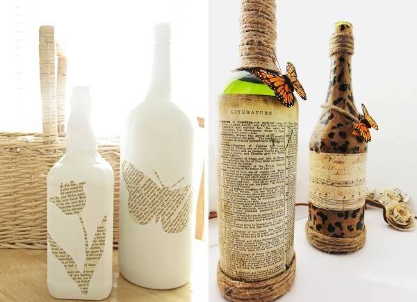 Декор бутылок своими руками: 70 фото и красивых идей