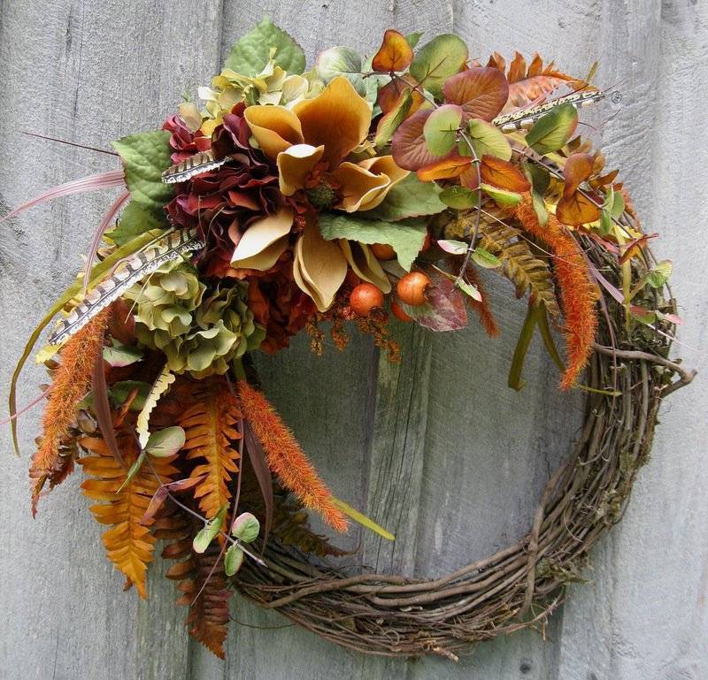 Осенний декор: осенные поделки из бумаги, топиарий, осенние венки