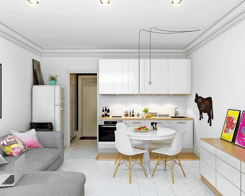 Дизайн однокомнатной квартиры с нишей: 50 фото в интерьере, идеи зонирования