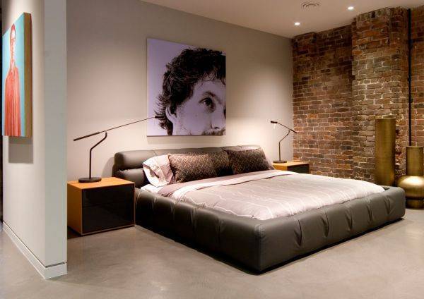 Спальня в стиле лофт — незамысловатый стиль современного интерьера на 63 фото