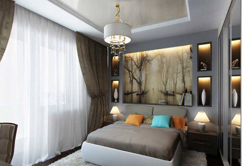 Дизайн спальни 14 кв. м. в современном стиле — 130 фото идей и новинок