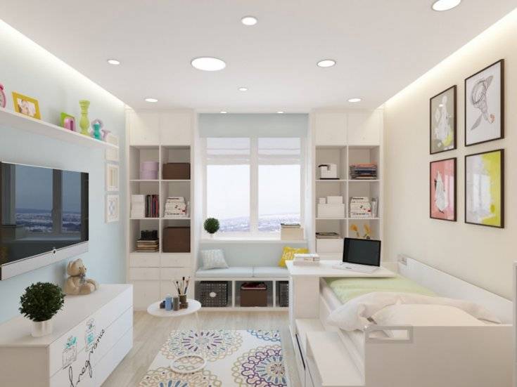 Дизайн однокомнатной квартиры с ребенком (34 фото интерьеров): примеры зонирования