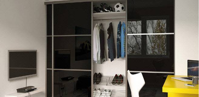 Внутреннее наполнение углового и встроенного шкафа купе в спальню. самые актуальные и практичные модели + 140 фото