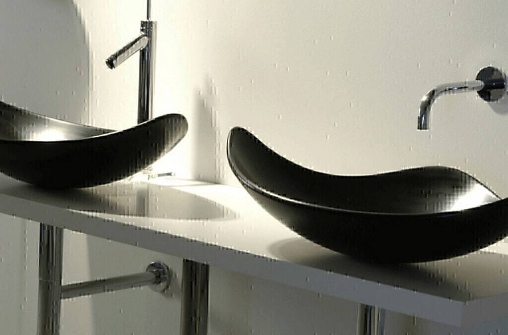 Столешница в ванную из искусственного камня с раковиной (36 фото): каменная консоль со встроенным монолитным умывальником для душевой комнаты