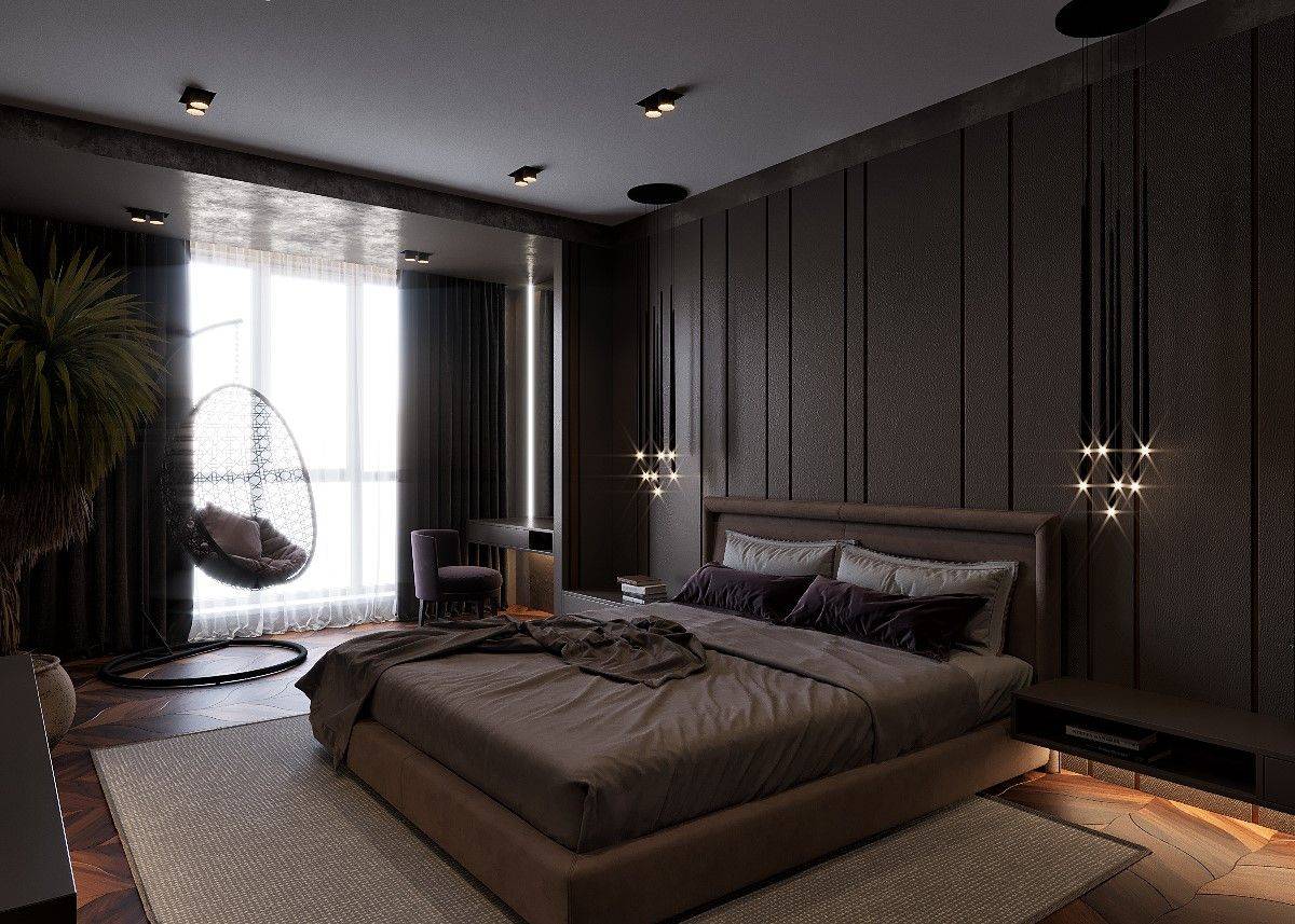 Спальня с темной мебелью: дизайн интерьера и примеры оформления