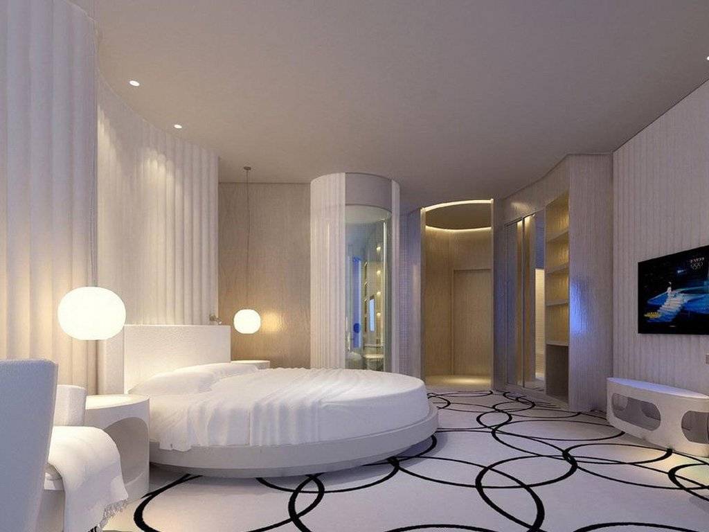 Круглые спальни — 85 фото необычного дизайна