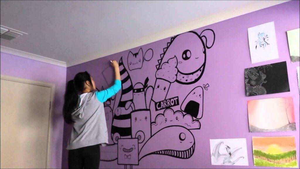 Использование графитовой краски для покрытия стен