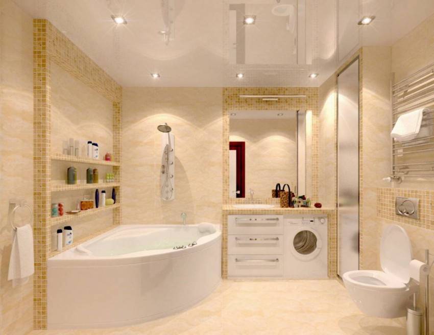Дизайн керамической плитки для ванной - 22 фото в хрущевках