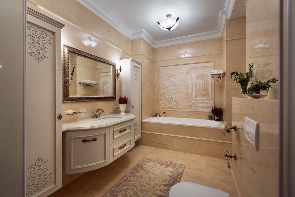 Ванная комната в классическом стиле, фото дизайна и интерьеров