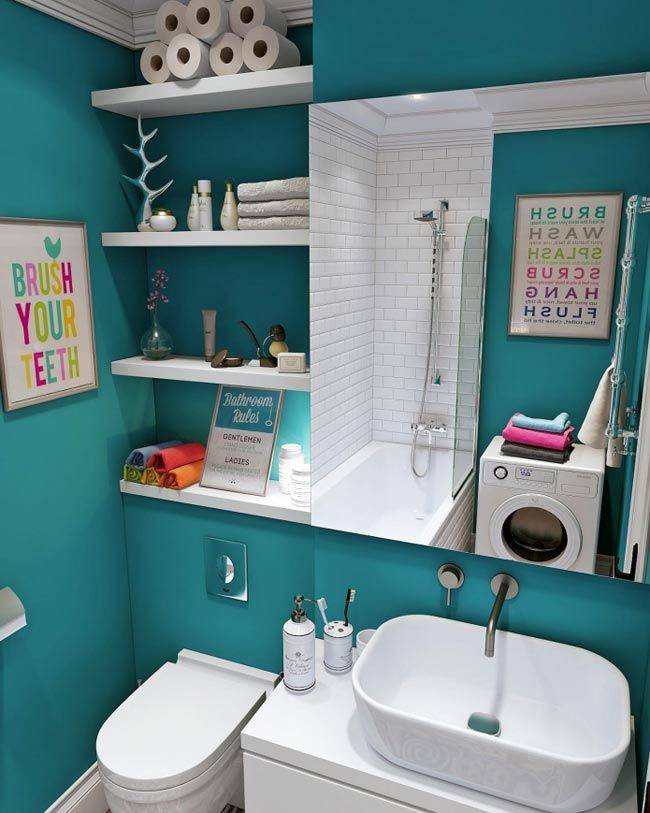 Дизайн бирюзовой ванной комнаты — идеи оформления интерьера