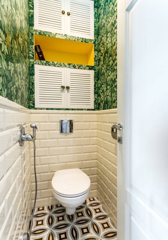 Шкаф в туалет: дизайн, виды, варианты расположения, фото в интерьере