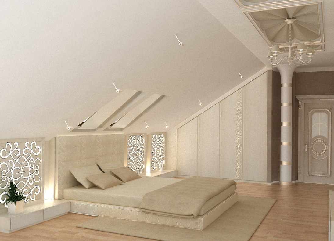 Спальни на мансарде: дизайн и идеи для отделки комнаты, примеры готовых решений