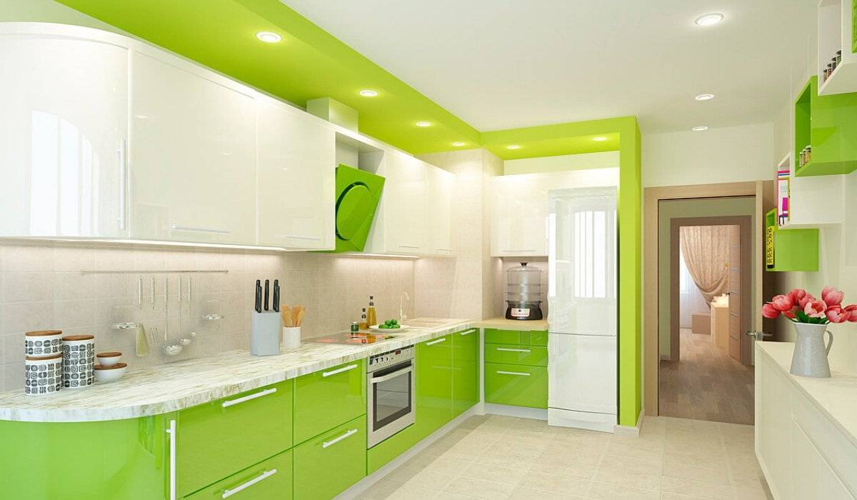 Бело-зеленая кухня (43 фото): кухонный гарнитур с белым верхом и зеленым низом в интерьере. варианты акцентов и дизайна