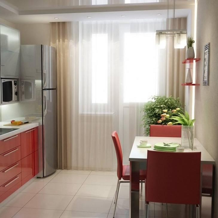 Шторы на кухне с балконом: дизайн, варианты, фото в интерьере