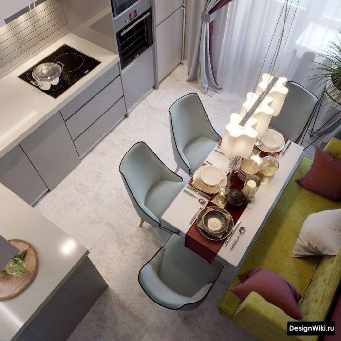 Кухня-гостиная 16 кв м с диваном: 28 фото реальных интерьеров